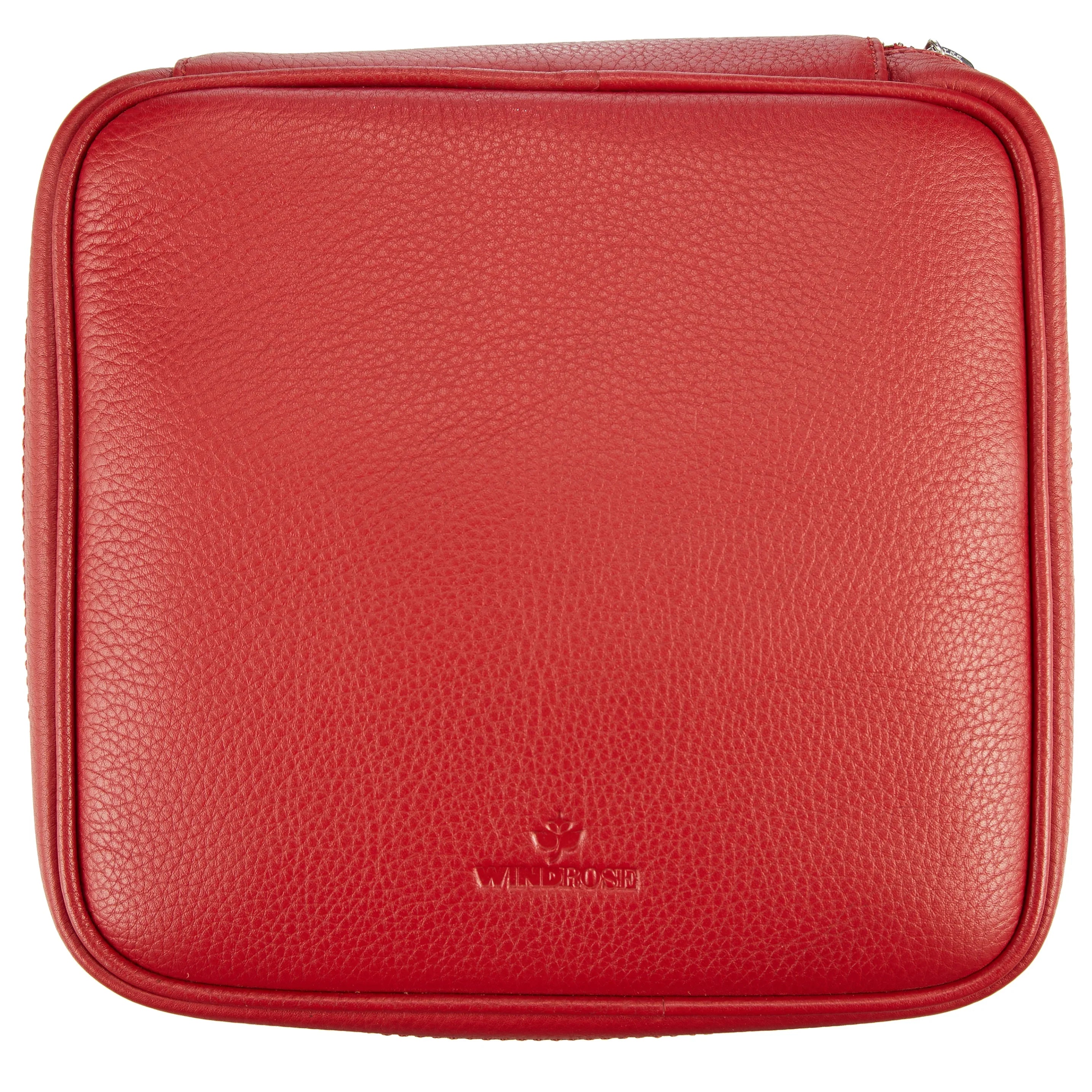 Windrose Soft jewelry case 20 cm - red