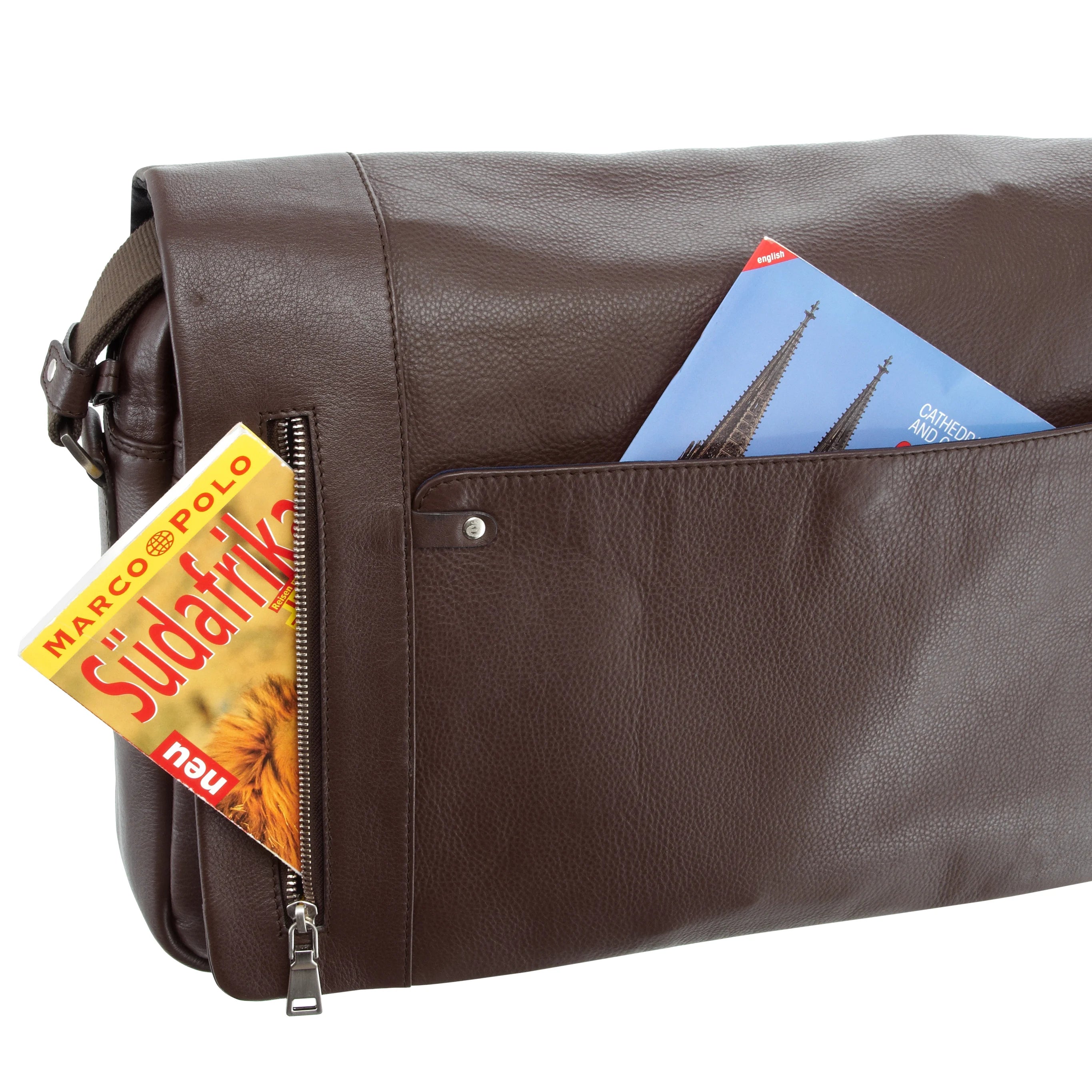 Esquire Sydney Messenger Bag 40 cm - braun