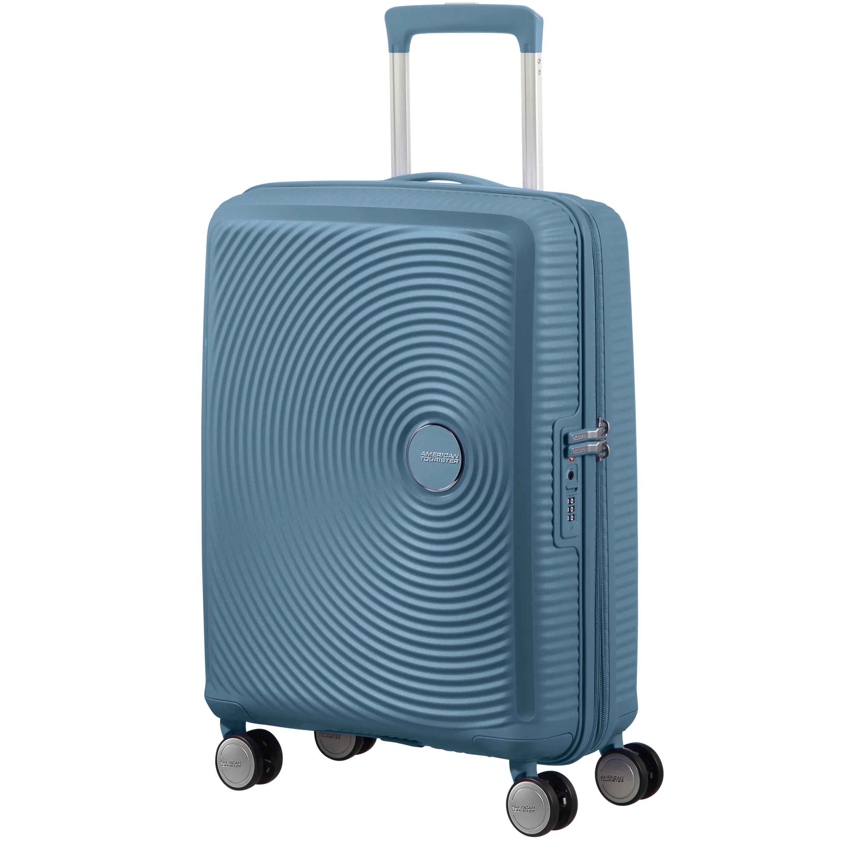 American Tourister Soundbox 4-Rollen-Bordtrolley 55 cm - stone blue