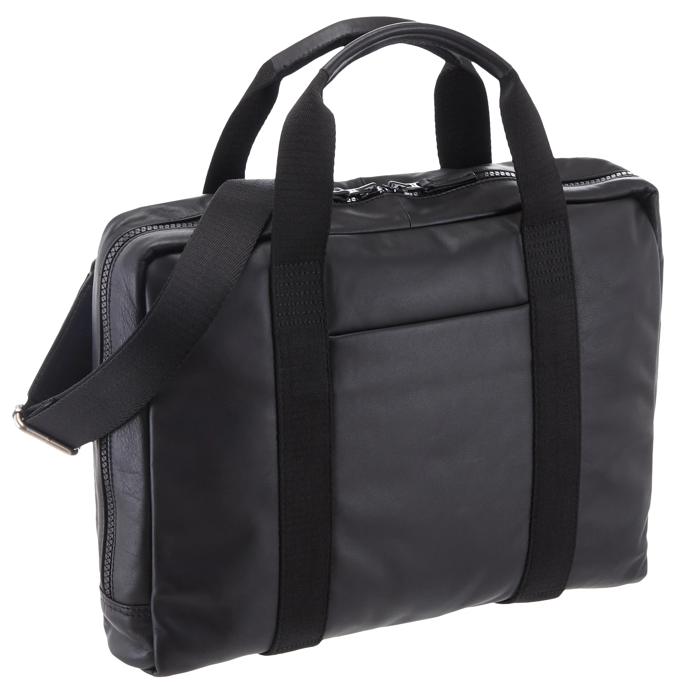 Leonhard Heyden Long Island shoulder bag with laptop compartment 40 cm - black