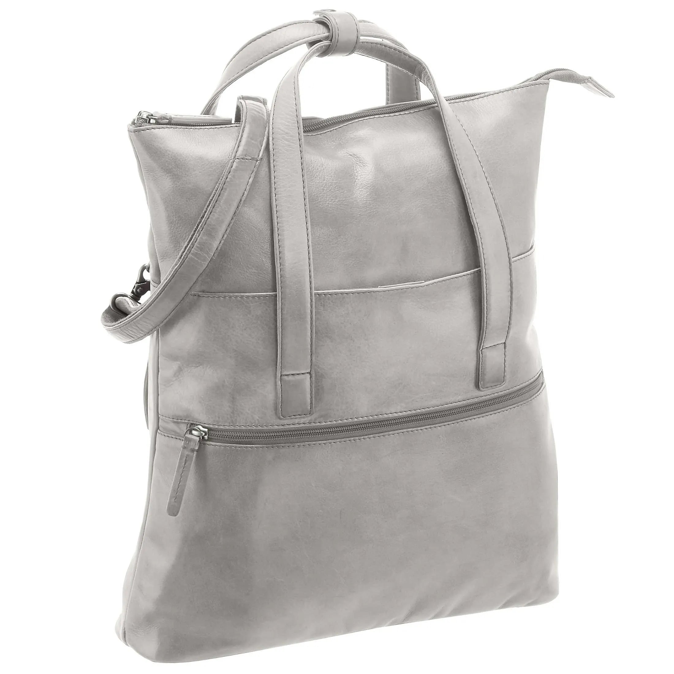 Leonhard Heyden Stockholm short handle shoulder bag 39 cm - light gray