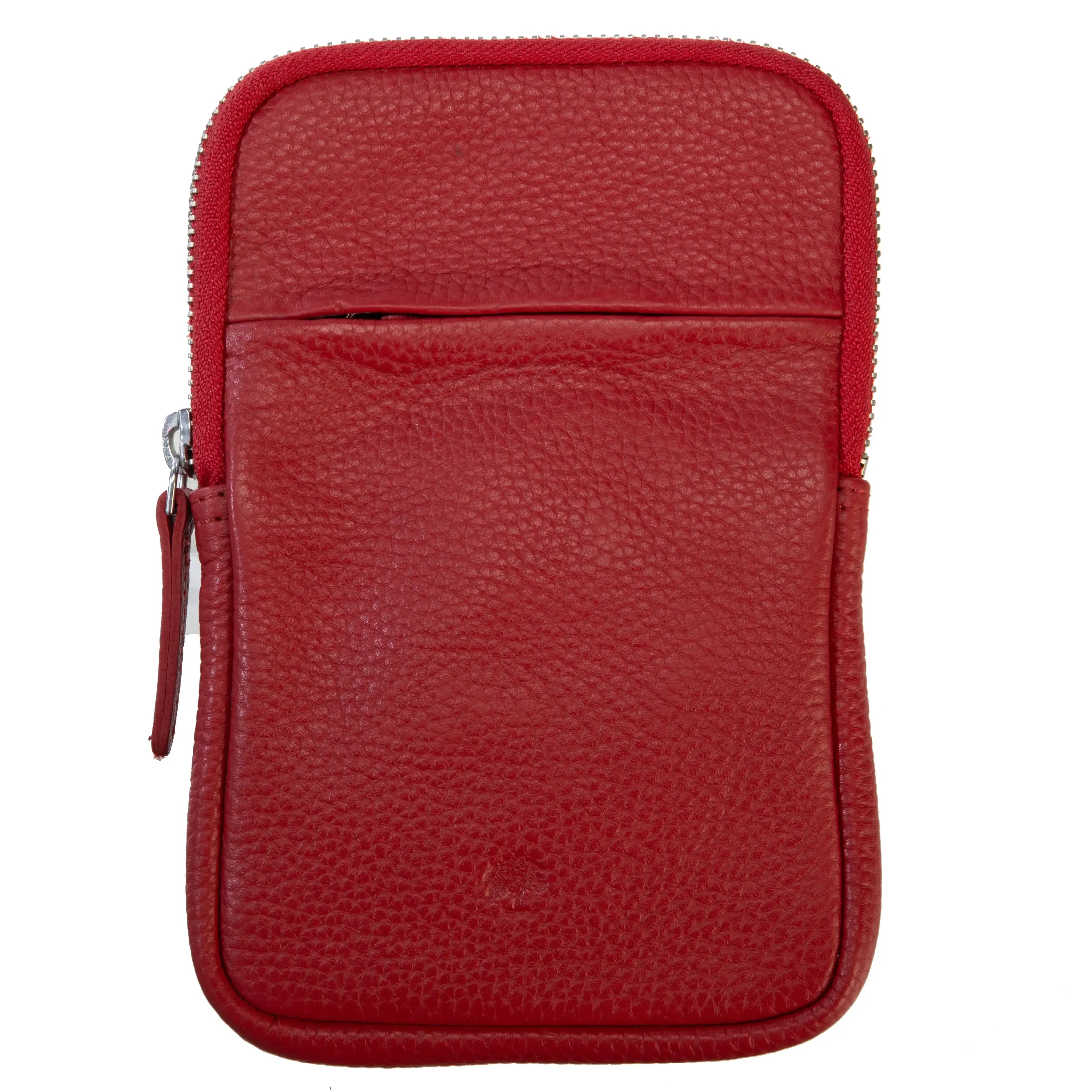 koffer-direkt.de Prato cell phone shoulder bag 19 cm - red