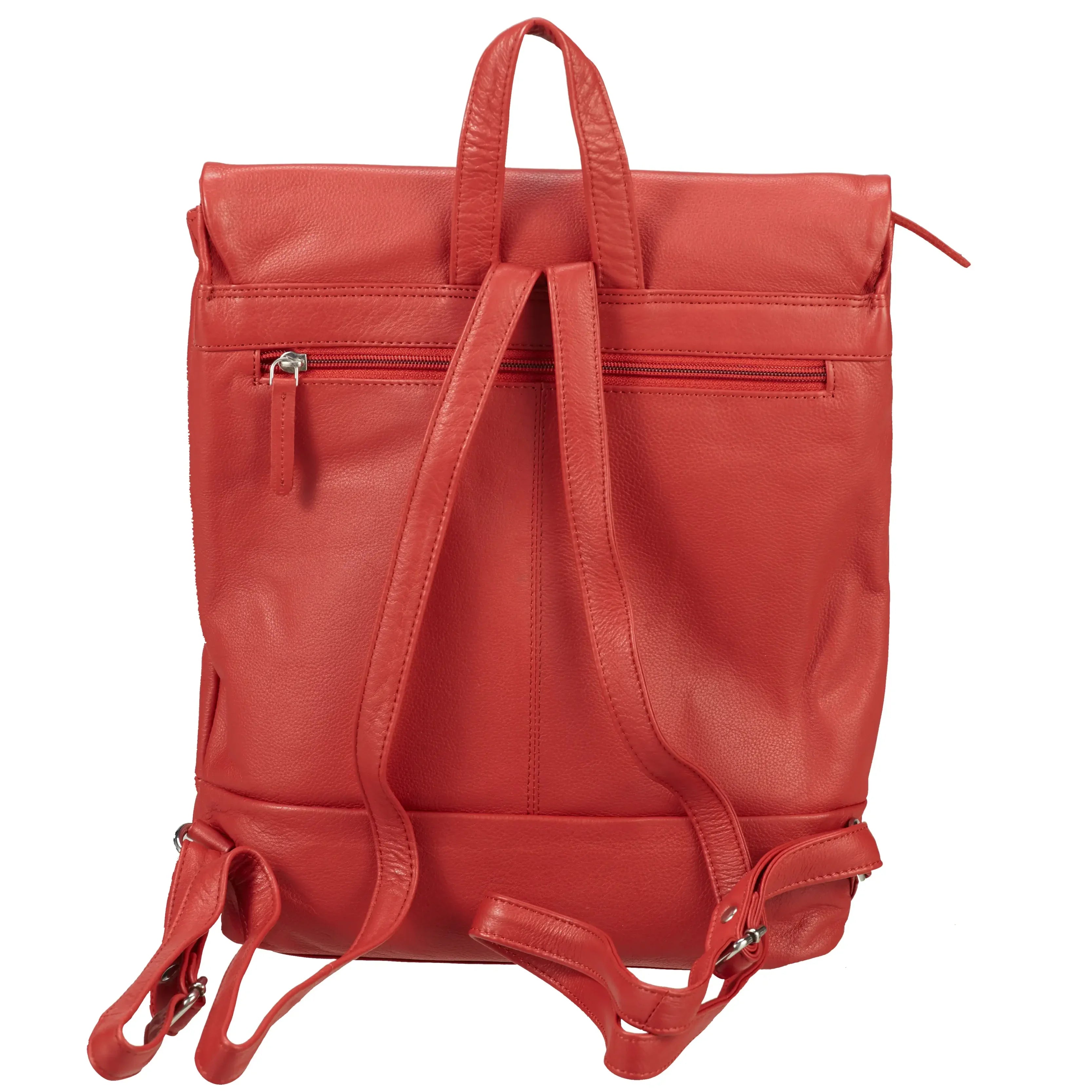 koffer-direkt.de Prato leather backpack 34 cm - red