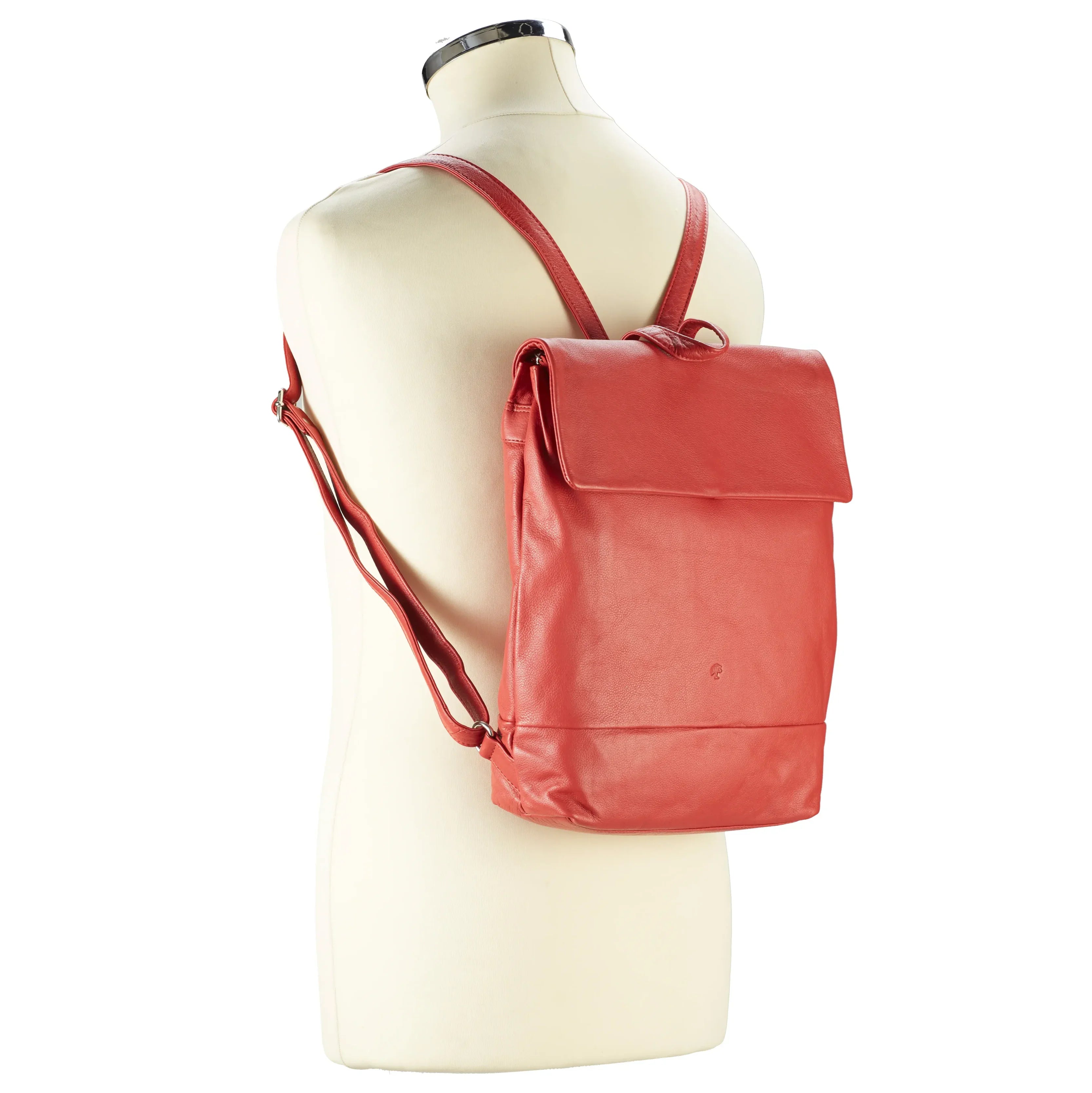 koffer-direkt.de Prato leather backpack 34 cm - red