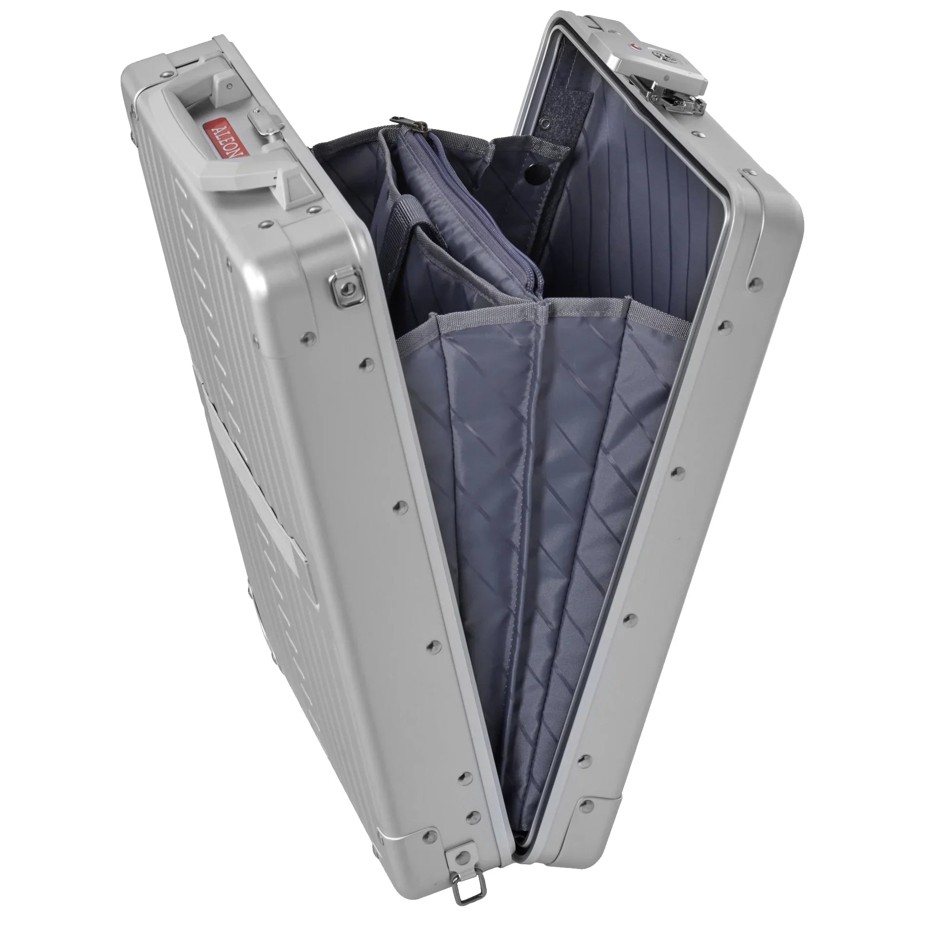 Aleon Vertical Aluminium Briefcase 42 cm - Platinum