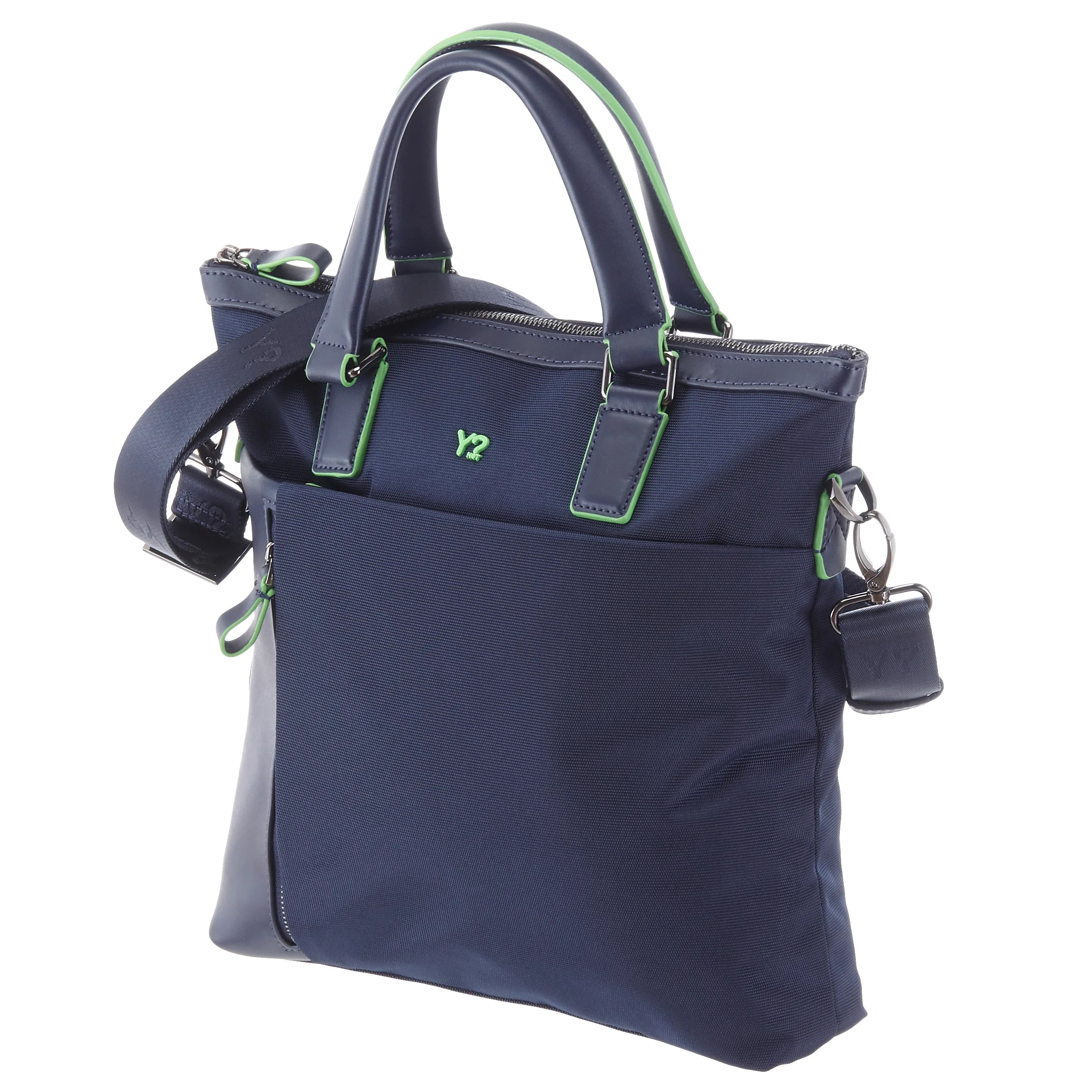 Y NOT? Business shoulder bag with laptop compartment 33 cm - blue navy
