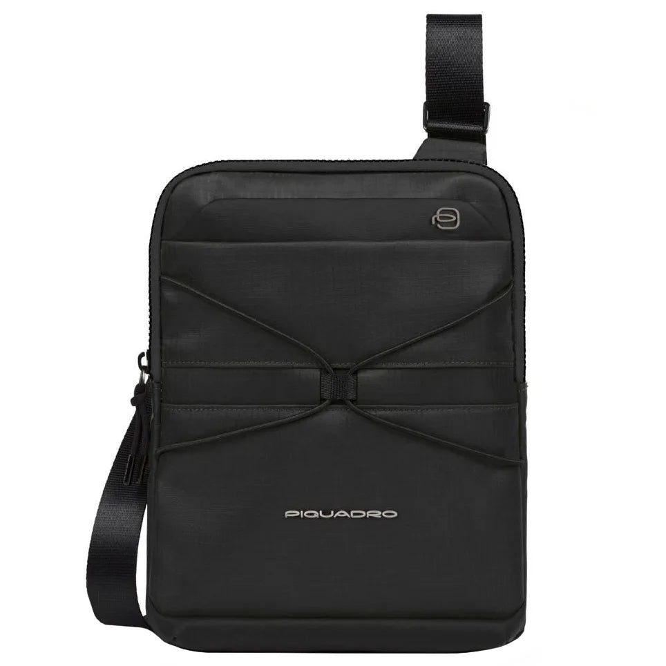 Piquadro Otello shoulder bag 27 cm - Black