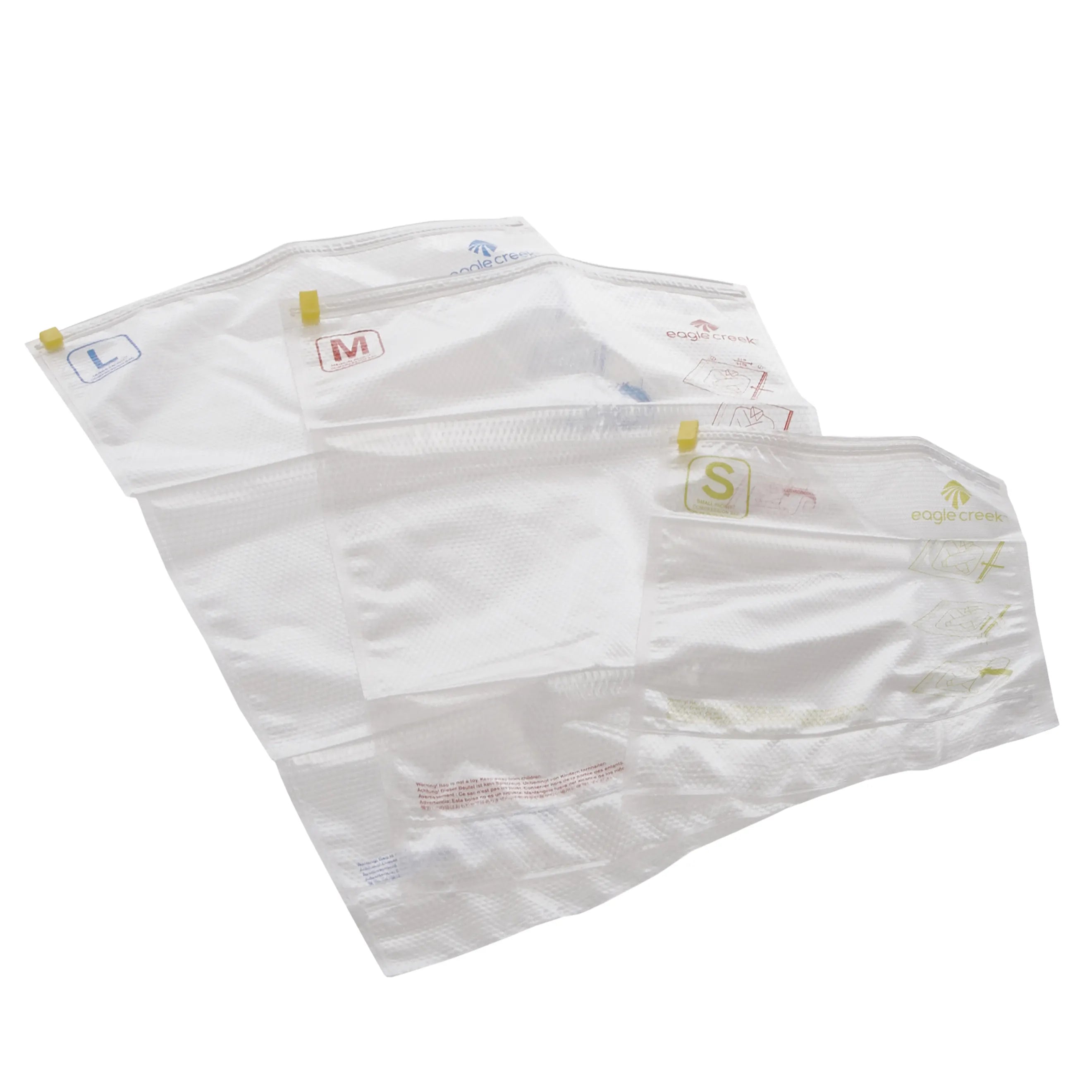Eagle Creek Pack-It System Compression Sacs Set S/M/L - clear s-f-b