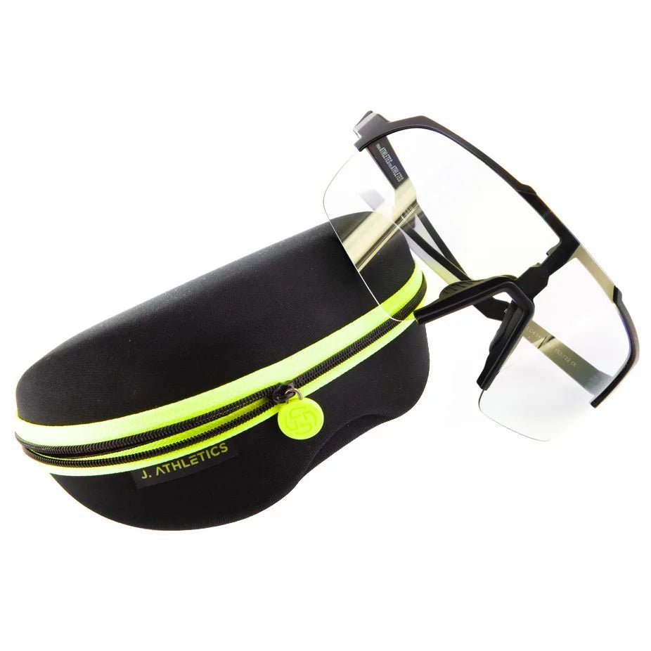 J Athletics Hard-Case Glasses Case XL - Black-Lime