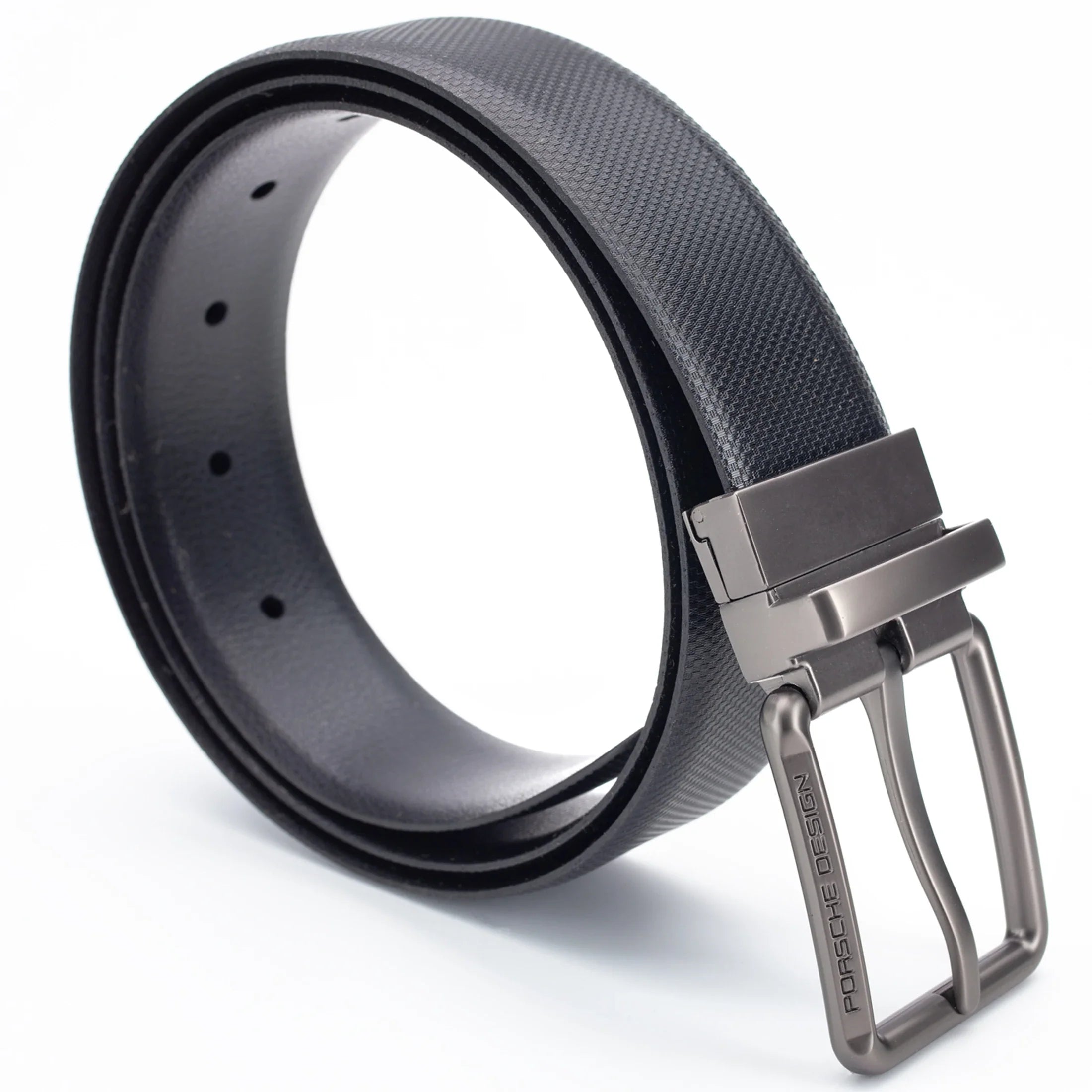 Porsche Design Business Belt Pin Buckle Reversible Belt 35 - Black/90 cm