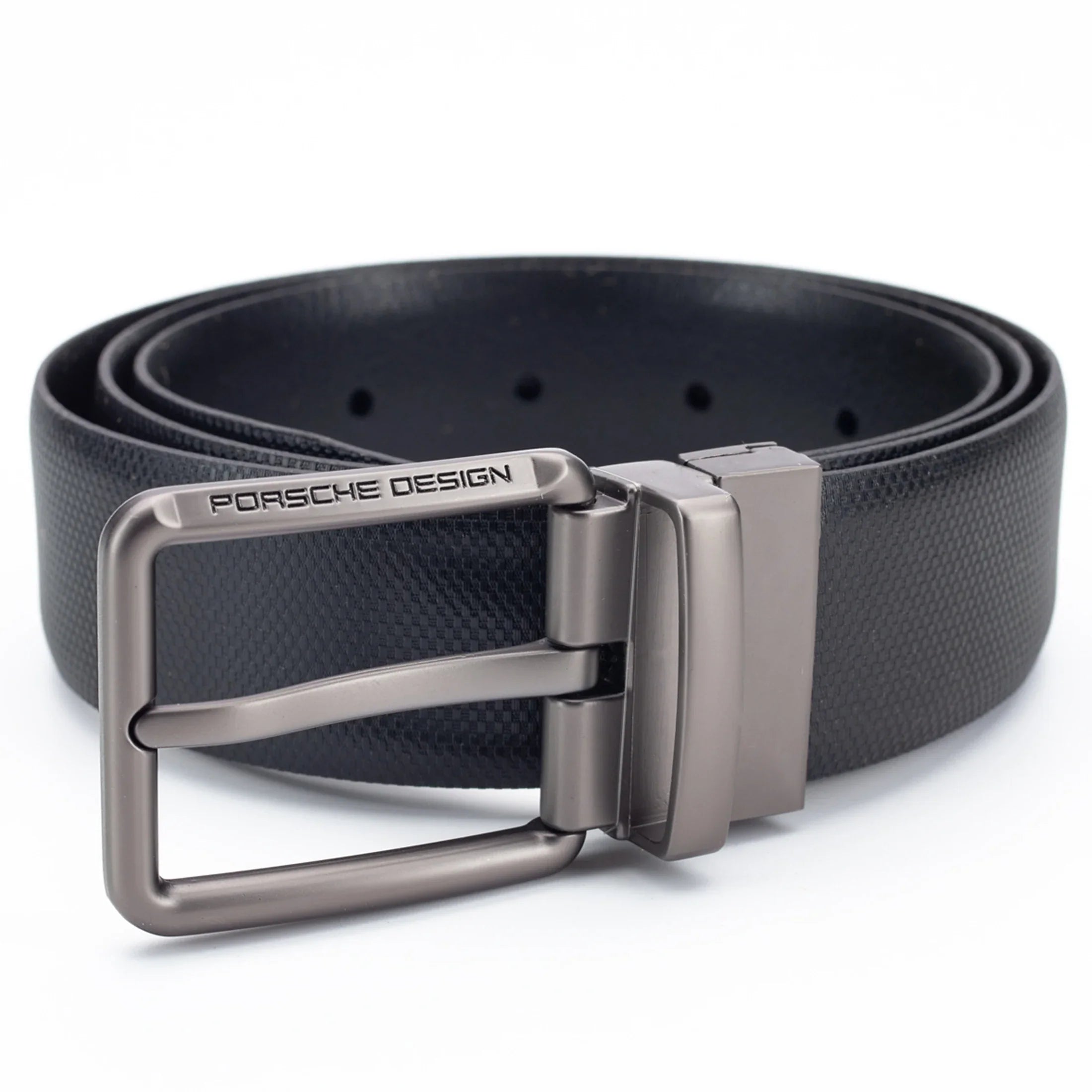 Porsche Design Business Belt Pin Buckle Reversible Belt 35 - Black/100 cm