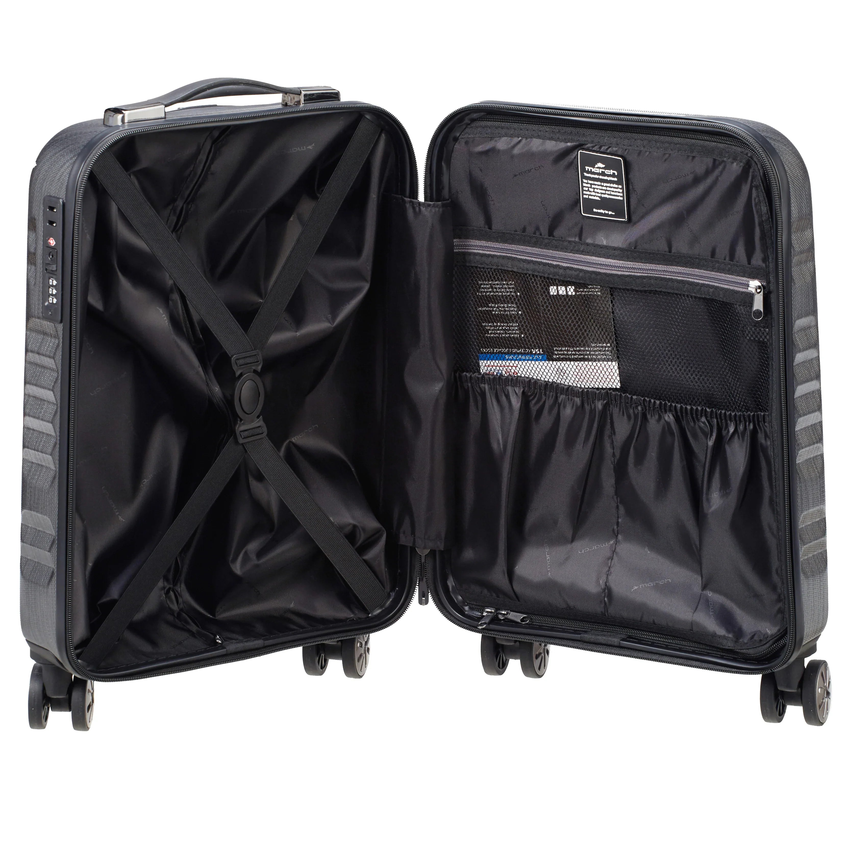March 15 Trading Fly 4-Rollen Trolley 55 cm - black brushed