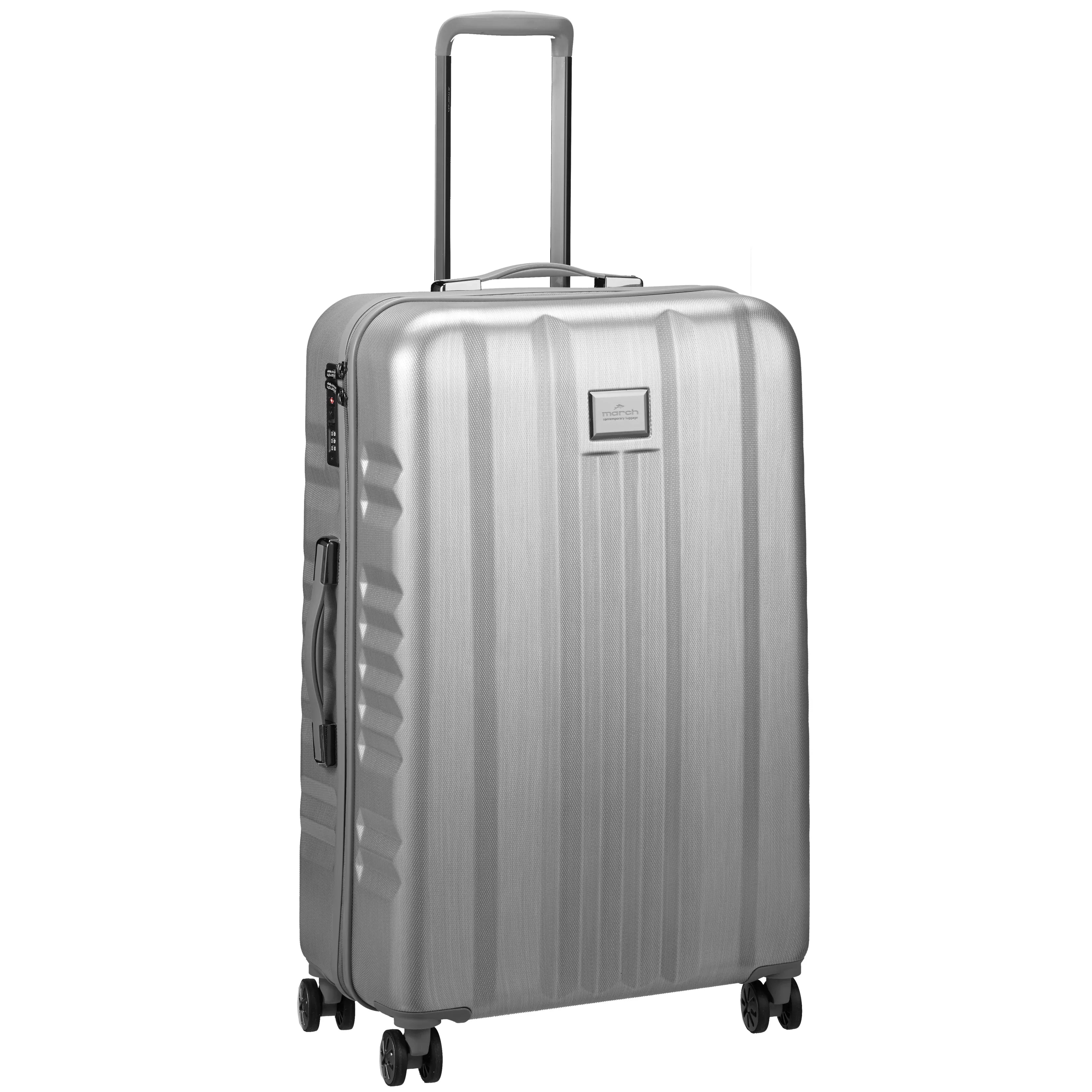 March 15 Trading Fly 4-wheel trolley 65 cm - silver brushed