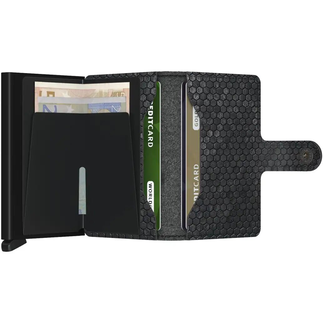 Secrid Wallets Miniwallet Hexagone 10 cm - Noir