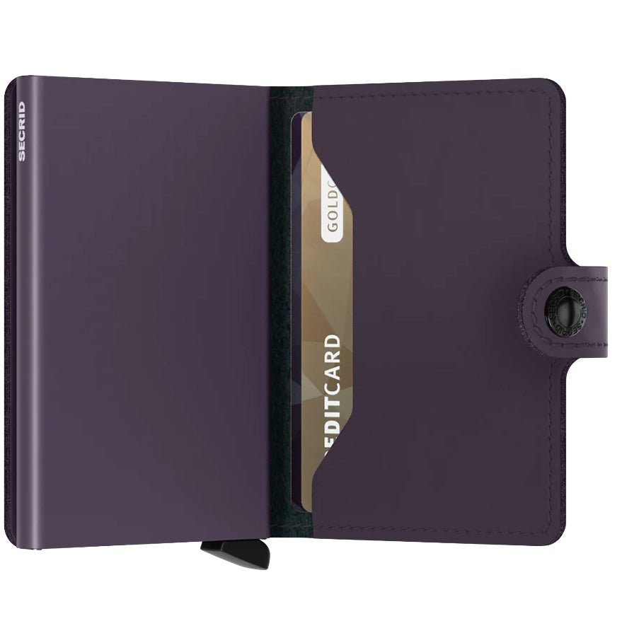 Secrid Wallets Miniwallet Mat 10 cm - Violet Foncé