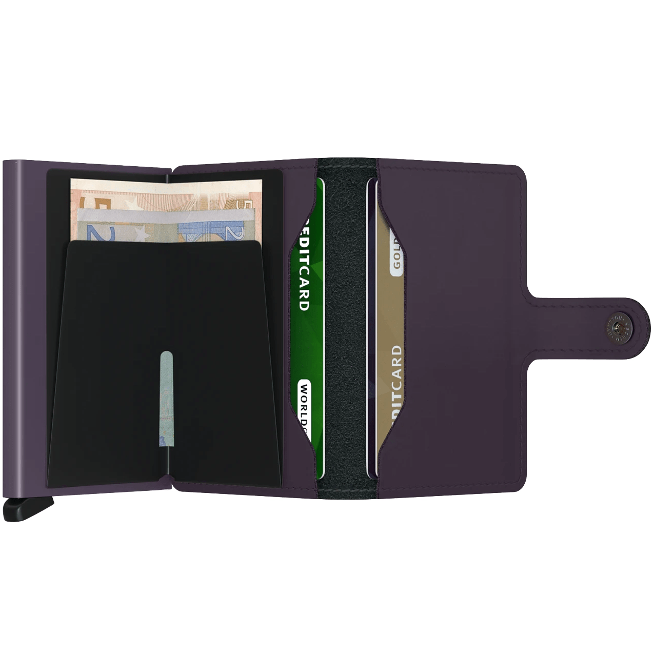 Secrid Wallets Miniwallet Mat 10 cm - Violet Foncé