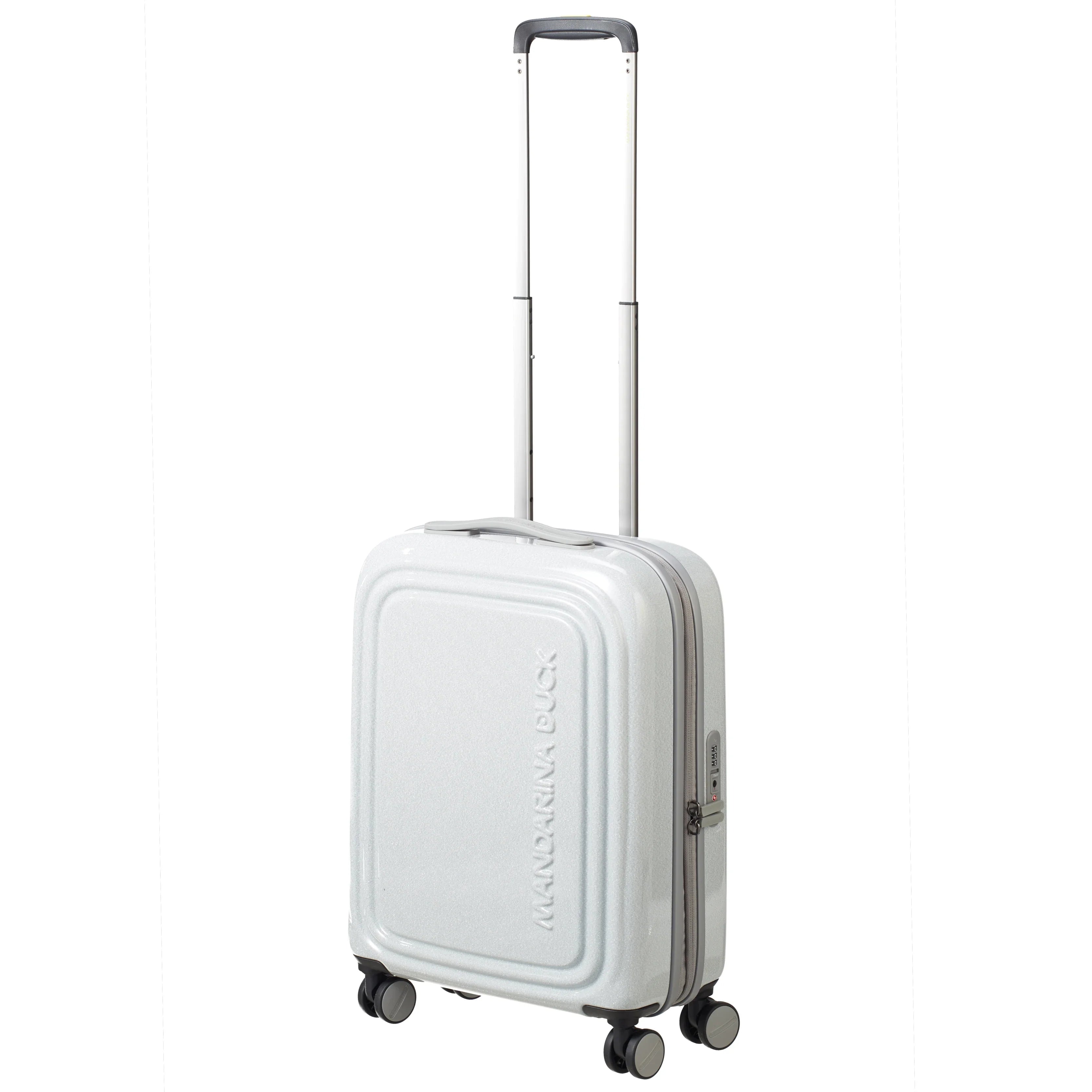 Mandarina Duck Logoduck 4 wheel trolley 55 cm expandable Glitter Silver