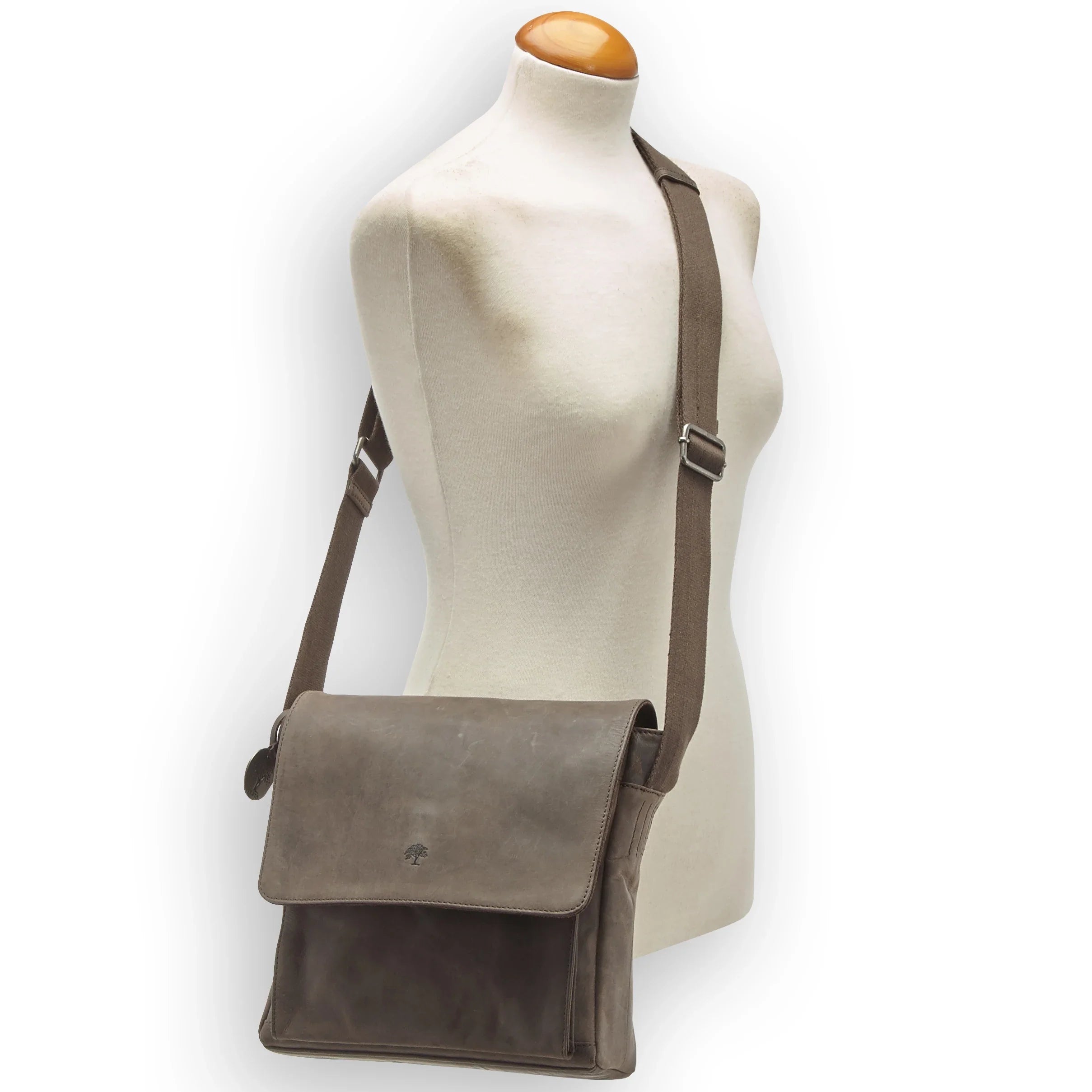 koffer-direkt.de Castello Hunter shoulder bag 26 cm - dark brown