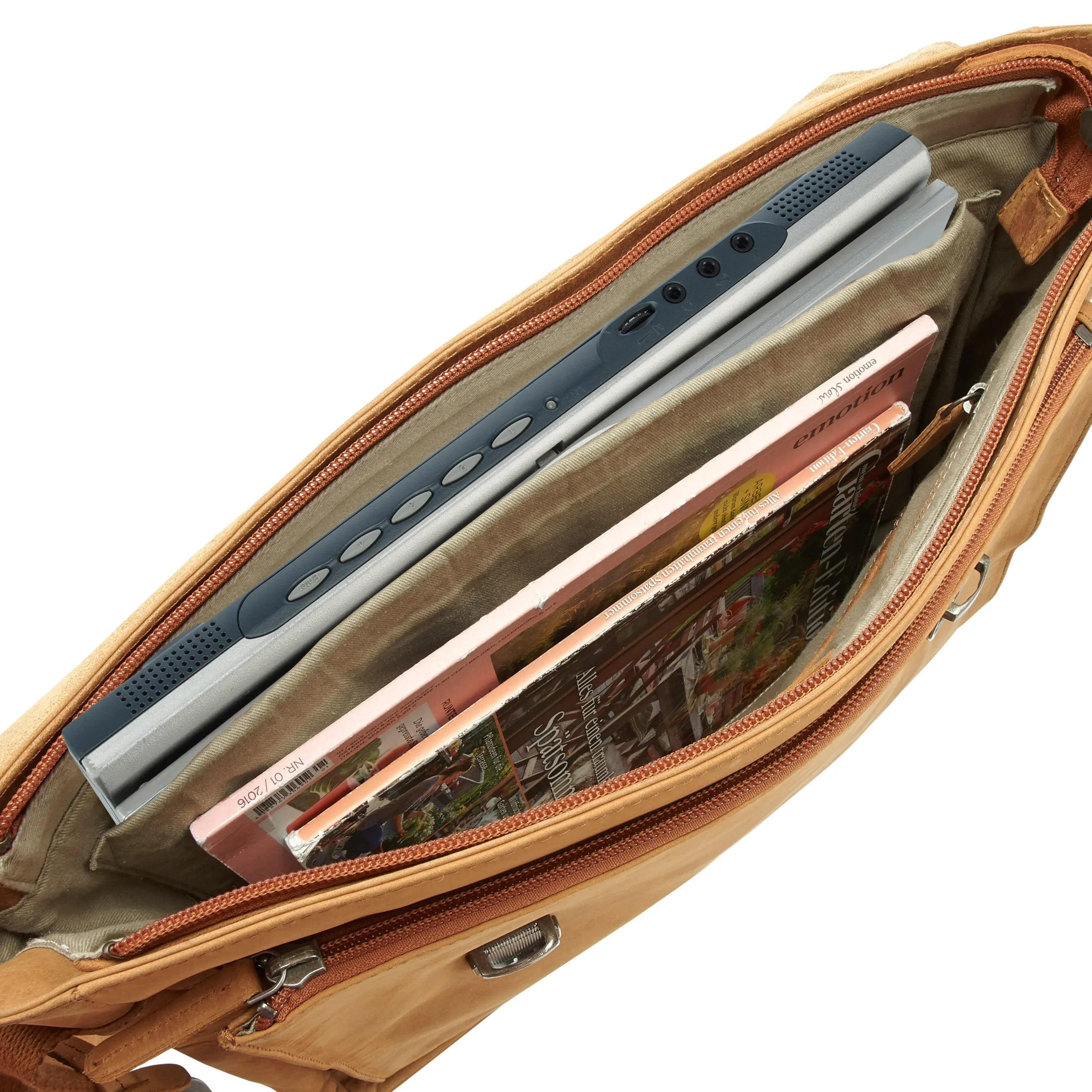 koffer-direkt.de Castello Hunter briefcase 37 cm - cognac
