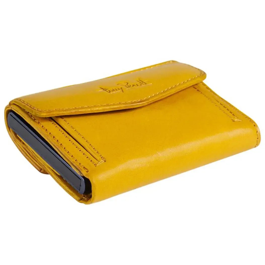 Tony Perotti Furbo credit card holder with coin pocket RFID 9 cm - yellow