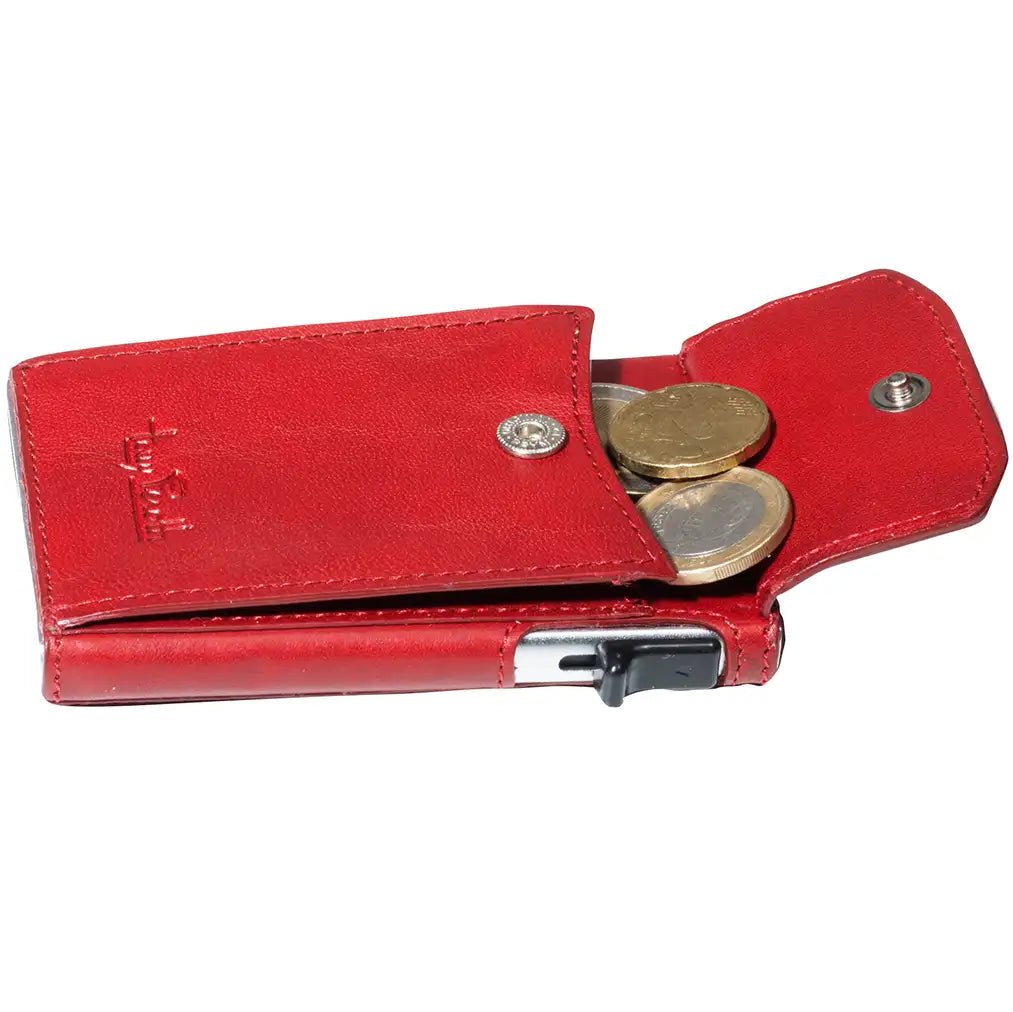 Tony Perotti Furbo credit card holder with RFID protection 9 cm - Red