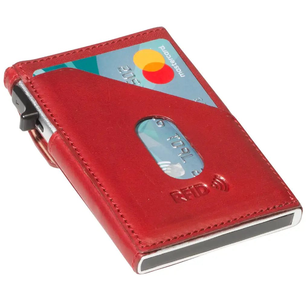 Tony Perotti Furbo credit card holder with RFID protection 9 cm - Red