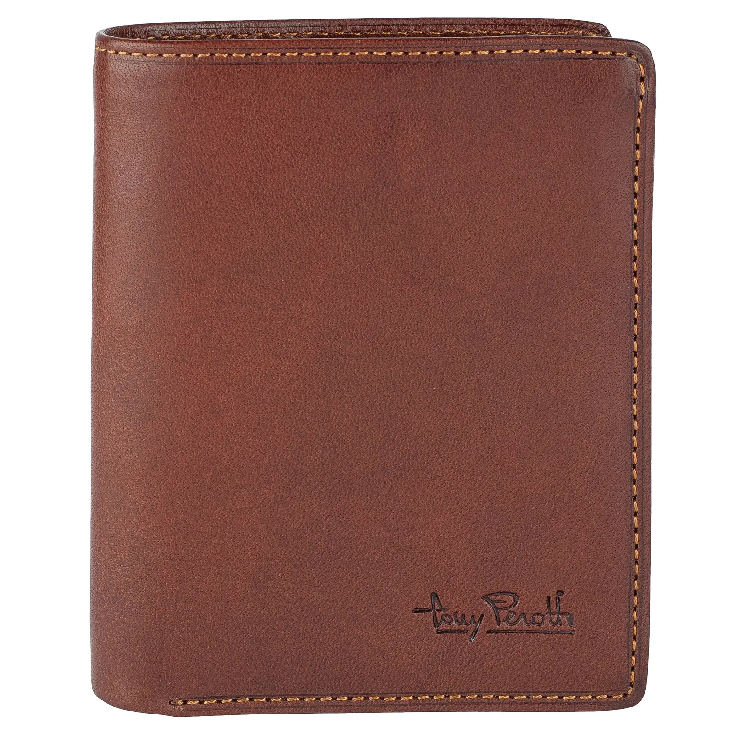 Tony Perotti Furbo vertical wallet 12 cm - Dark brown