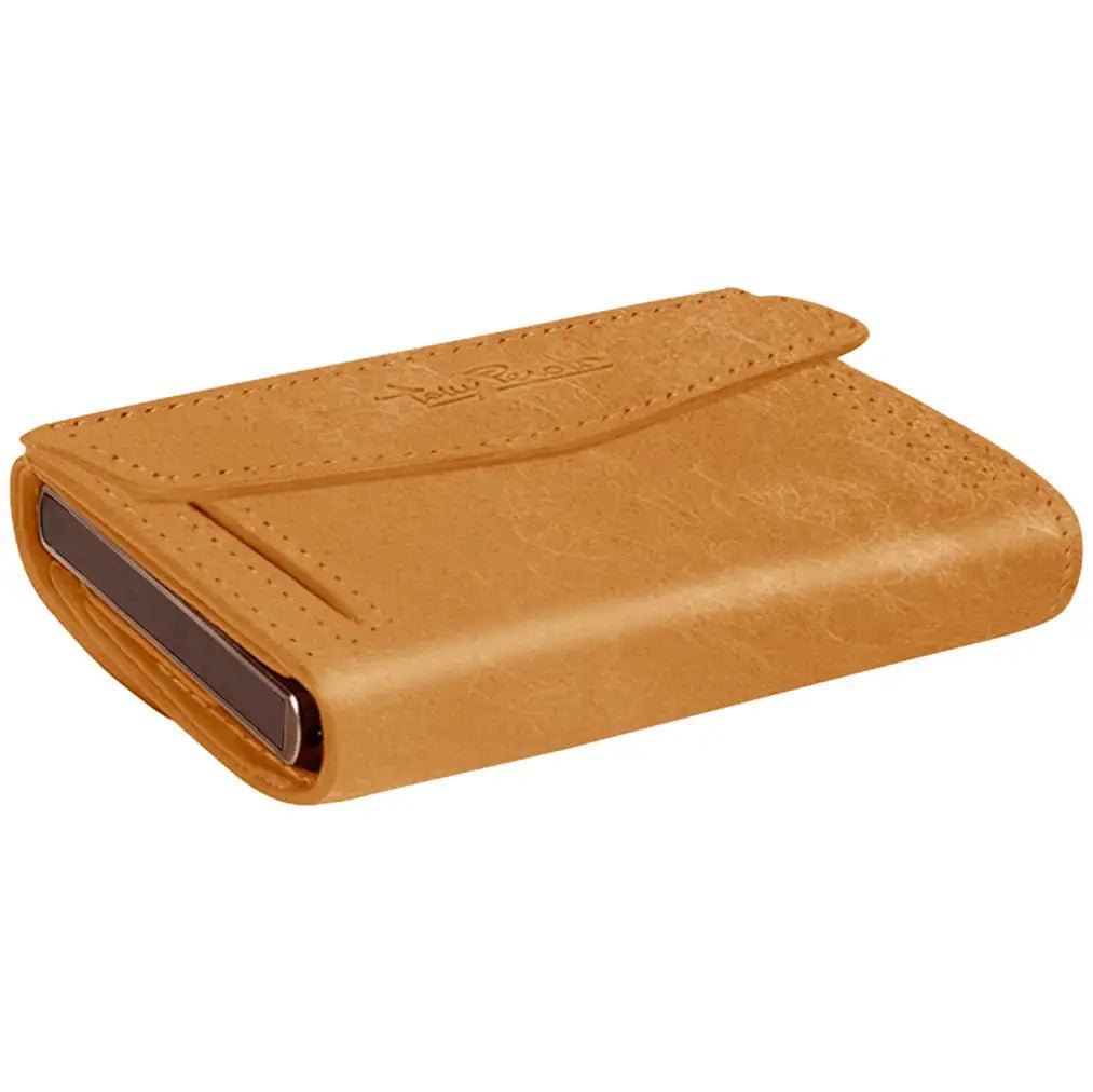 Tony Perotti Furbo Maya credit card holder with coin compartment 10 cm - Cognac