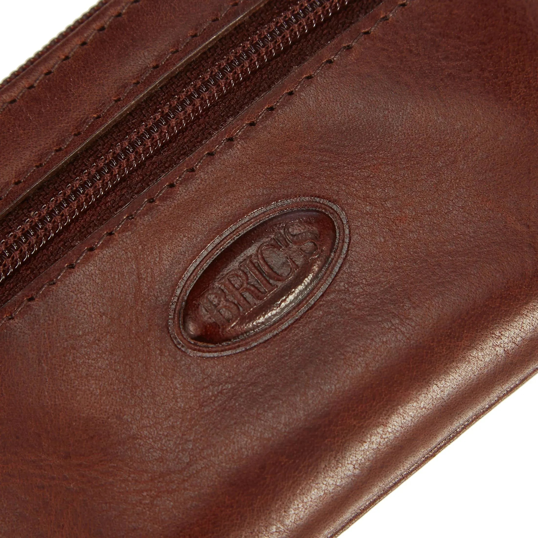 Brics Monte Rosa key case with zipper 12 cm - brown