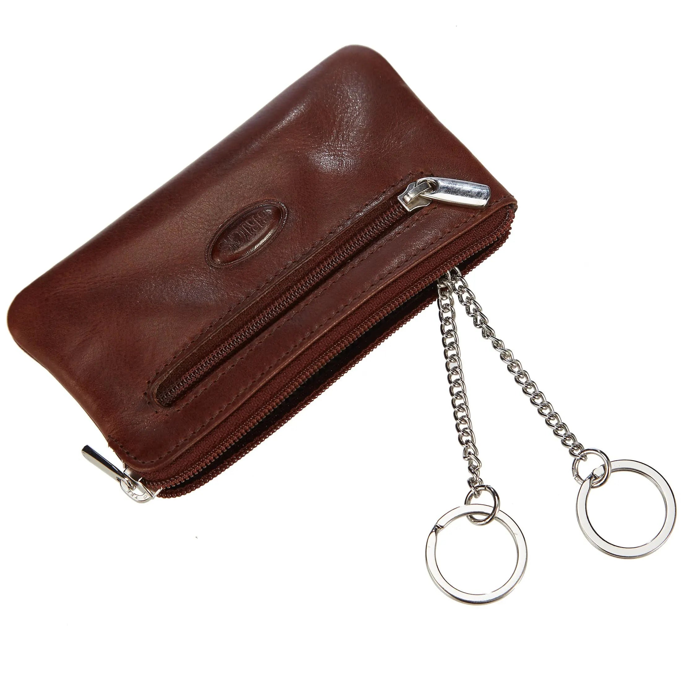 Brics Monte Rosa key case with zipper 12 cm - brown