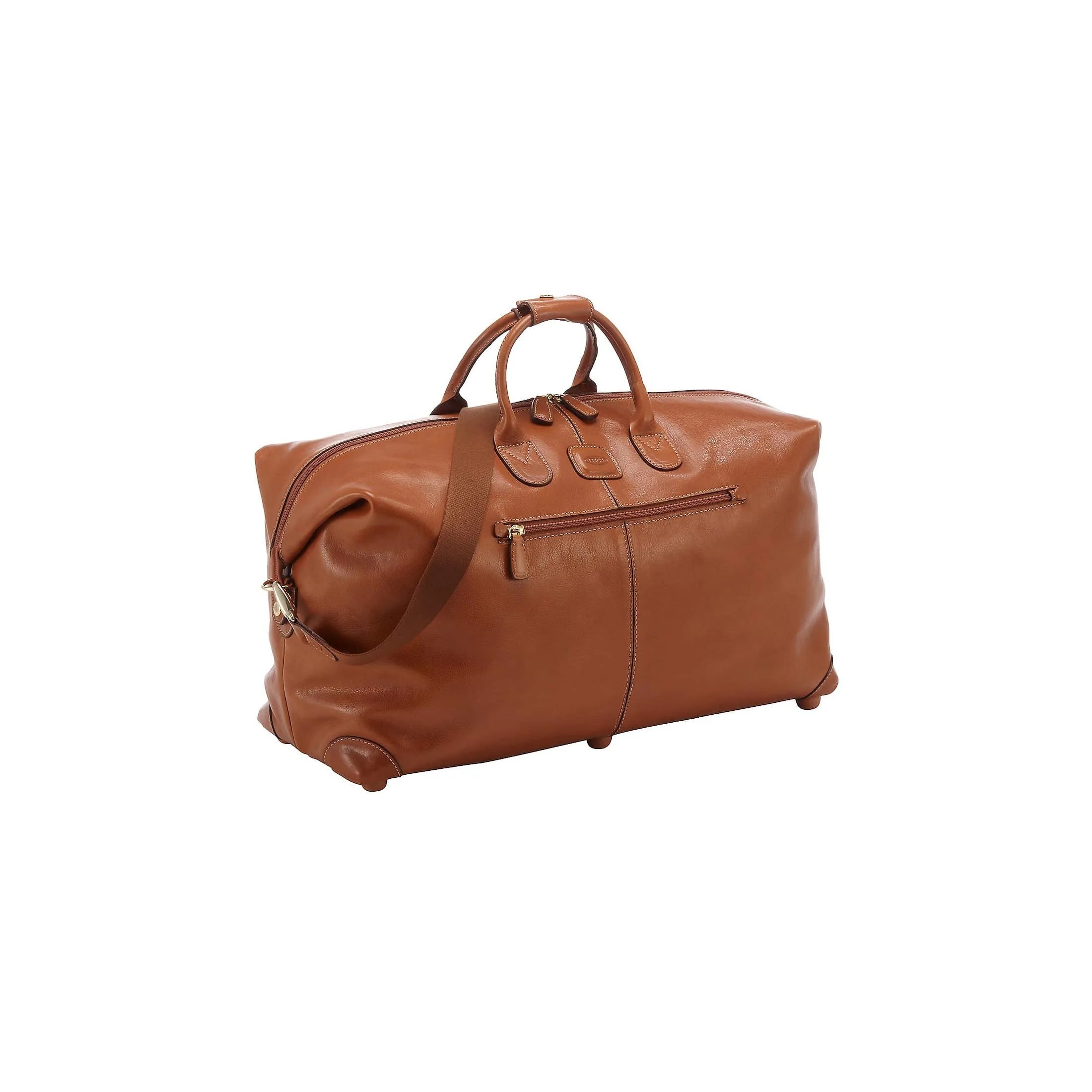 Brics Life Pelle leather travel bag 55 cm - cognac