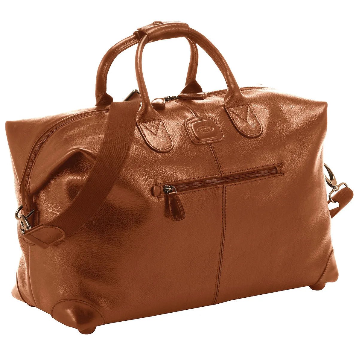 Brics Life Pelle leather travel bag 46 cm - cognac