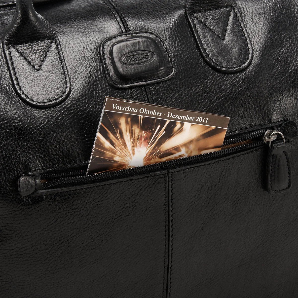 Brics Life Pelle Reisetasche aus Leder 46 cm - schwarz
