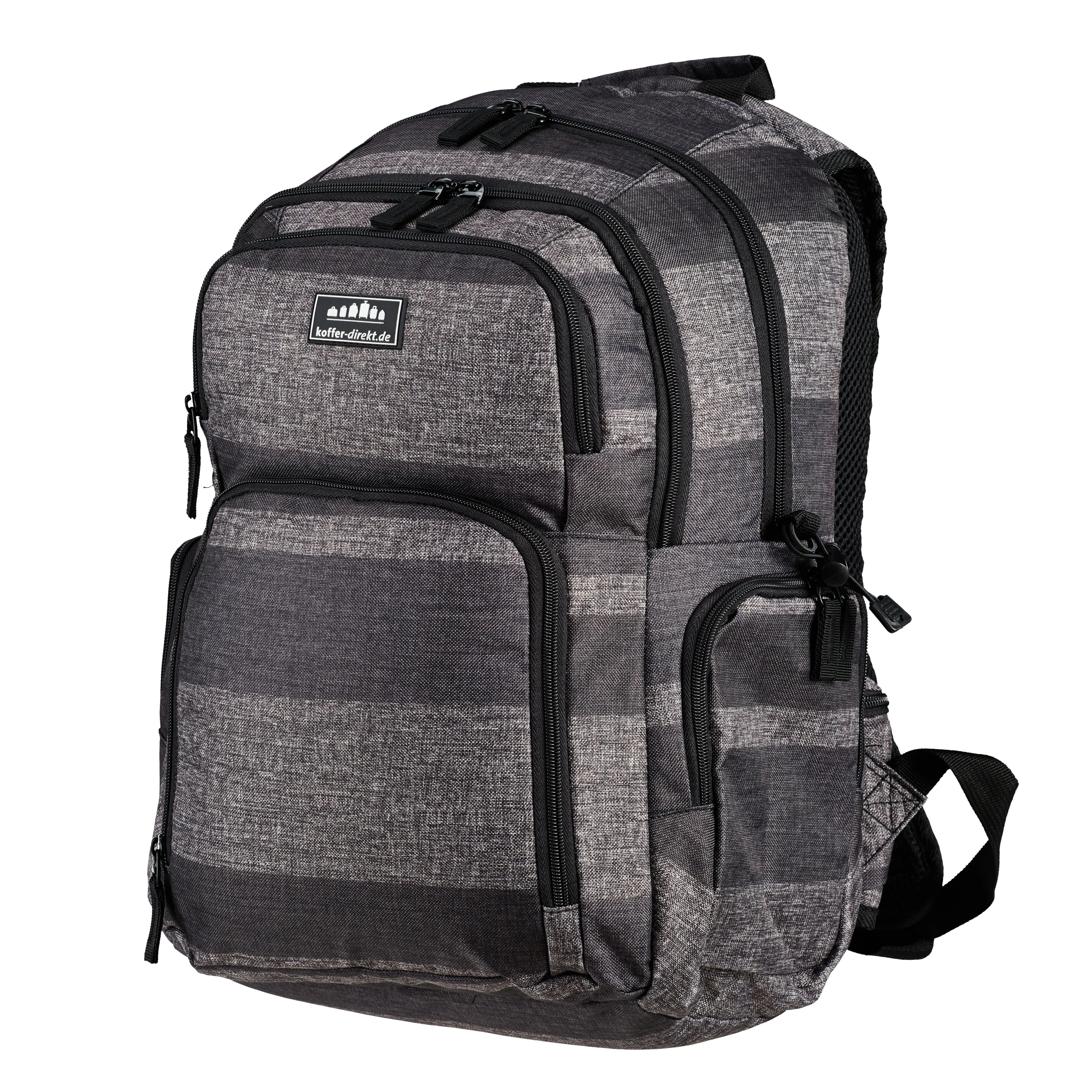 koffer-direkt.de Two Travel II Backpack 46 cm - gray stripe