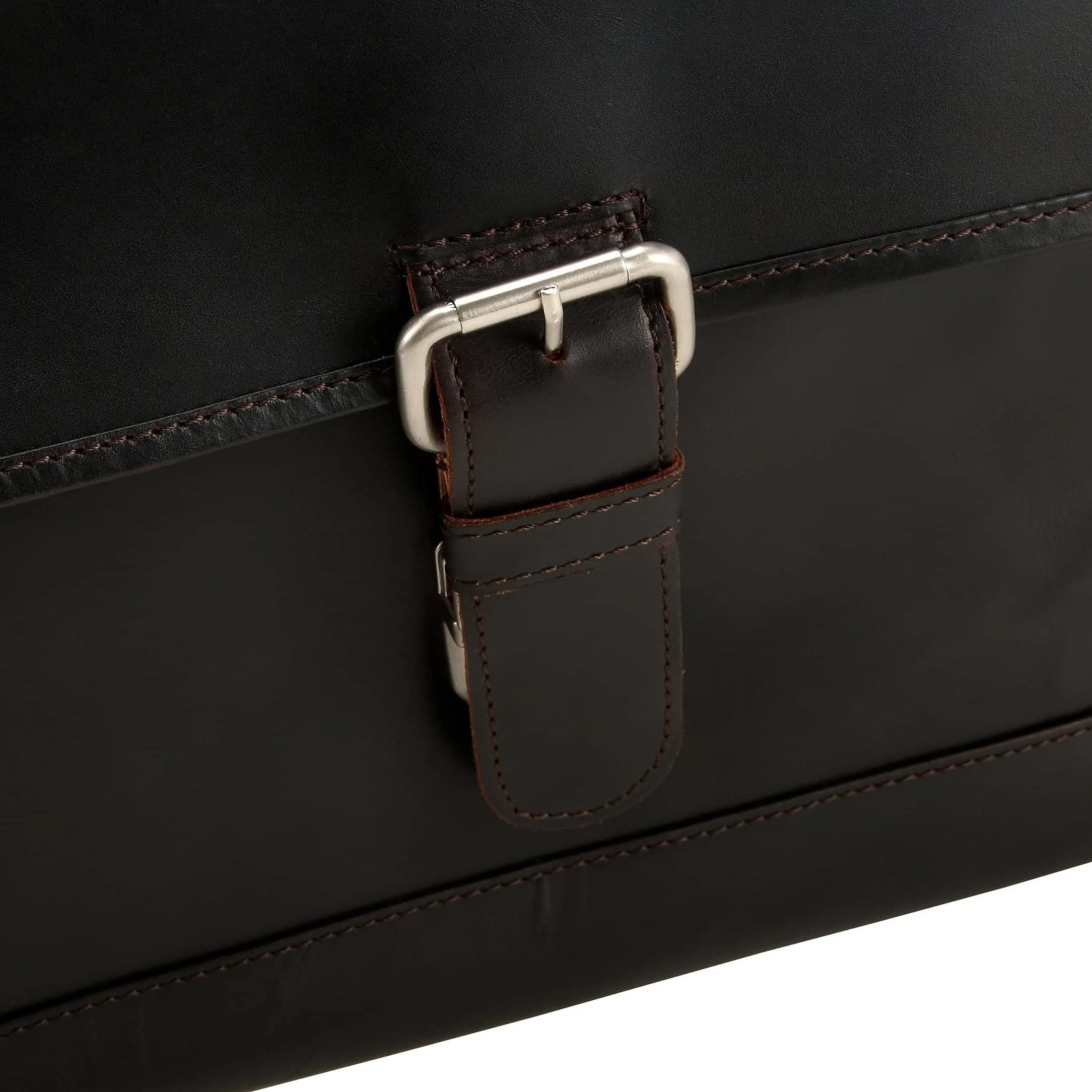 koffer-direkt.de Luxury Laptop briefcase 3-compartments 41 cm - hunter brown
