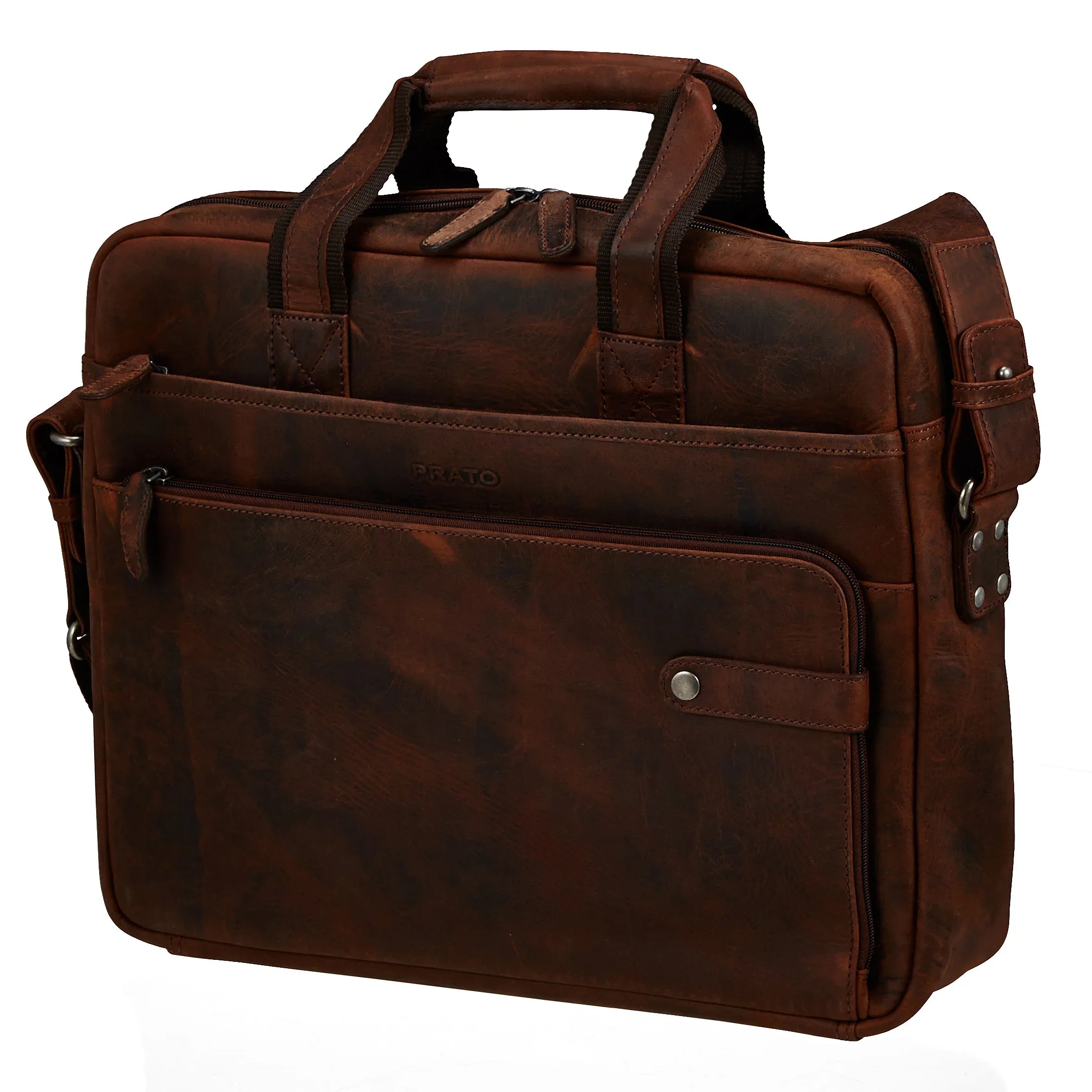 koffer-direkt.de Prato Hunter Elba briefcase 41 cm - dark brown